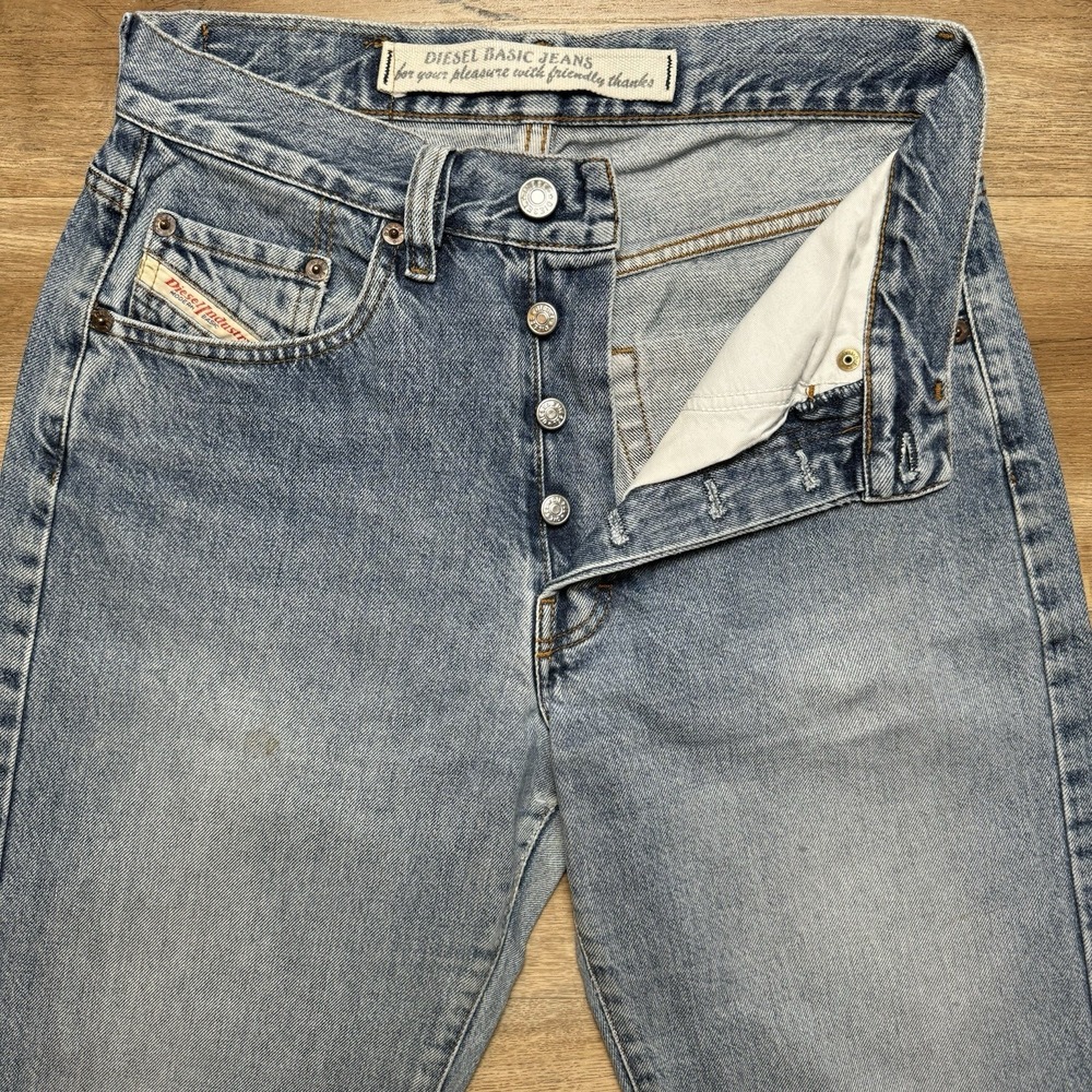 Vintage Diesel Jeans Men 29 Blue Cheyenne Straight Leg Faded Italy Fits 26x31